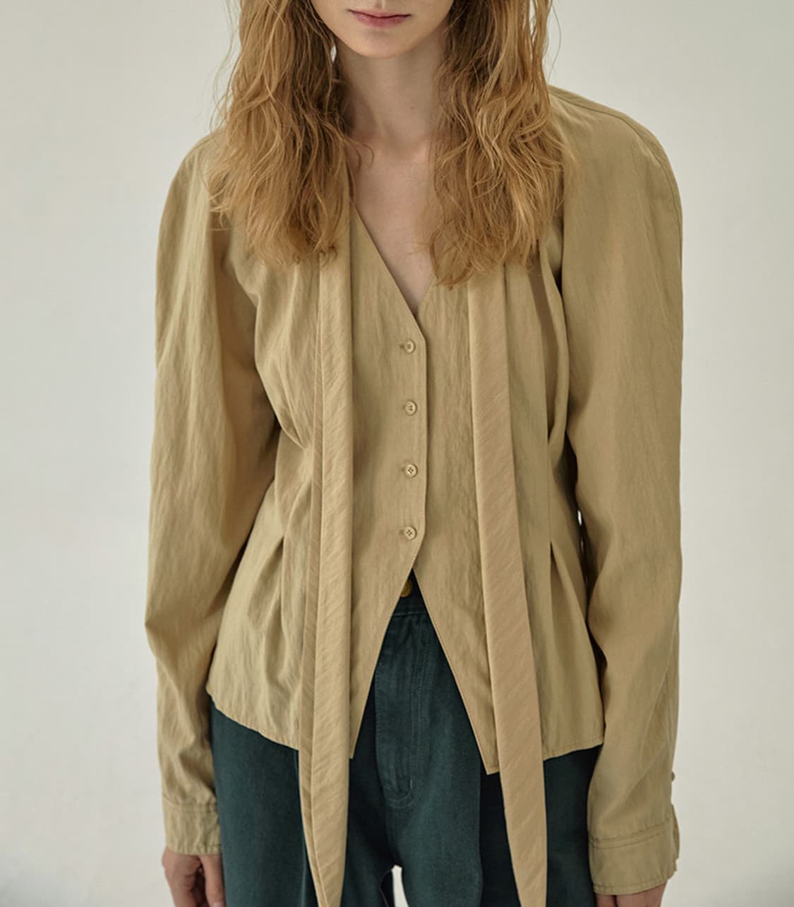 오버듀플레어) TIE RAGLAN BLOUSE 블라우스 상품이미지2