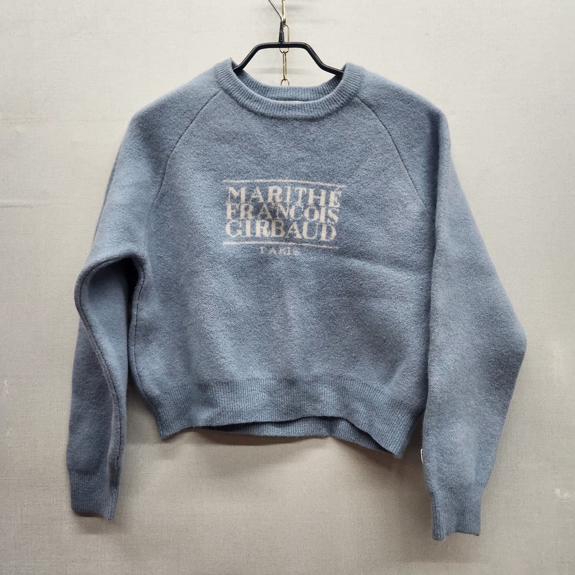 마리떼 빅로고 양모 크롭 니트 S(S)  상품이미지1