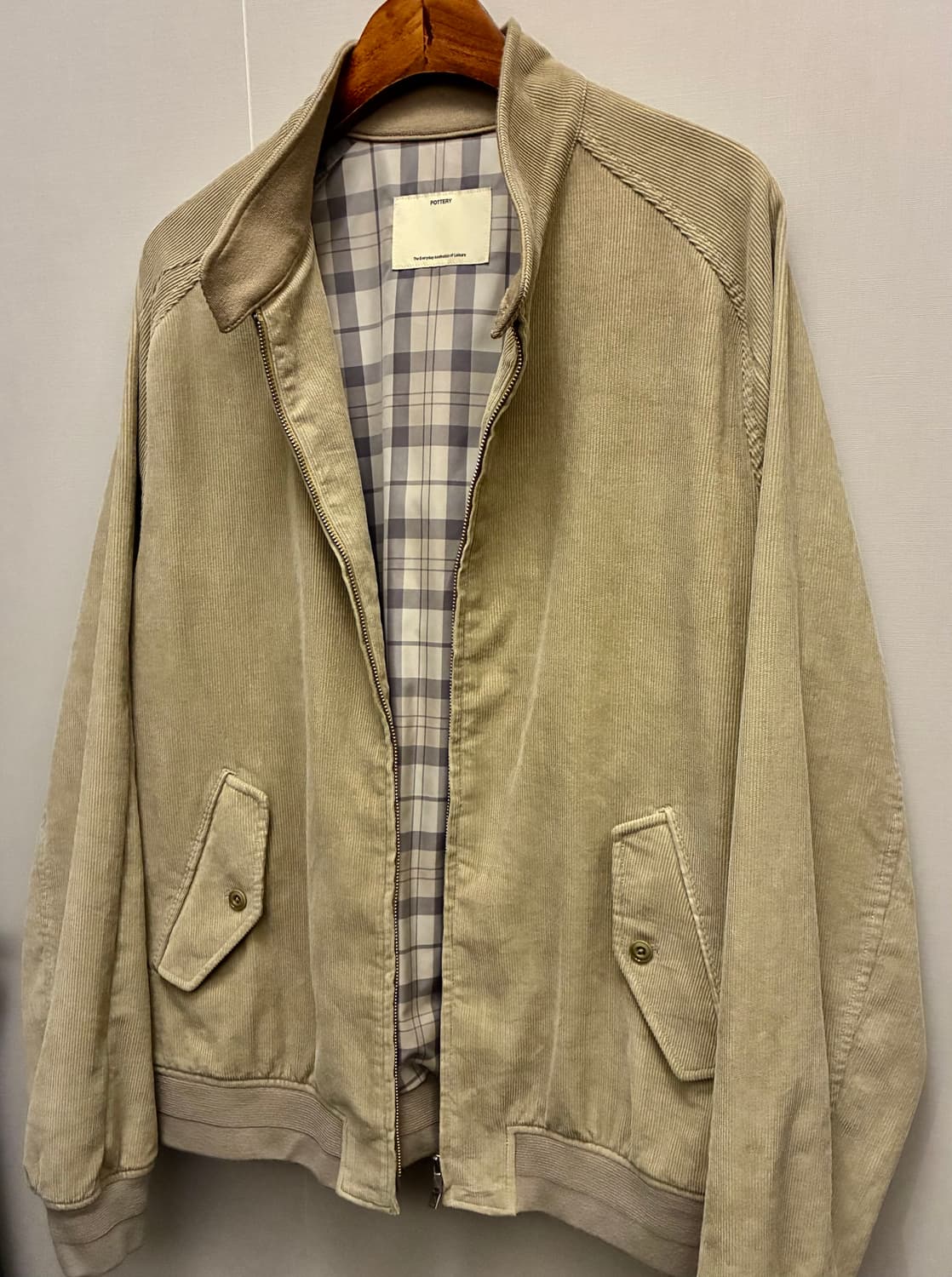 (3/105)POTTERY 포터리 코듀로이 투웨이 해링턴자켓 베이지 상품이미지8