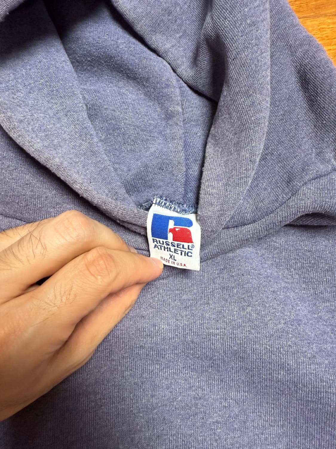 빈티지 페이드 퍼플 후드티 xl 상품이미지2