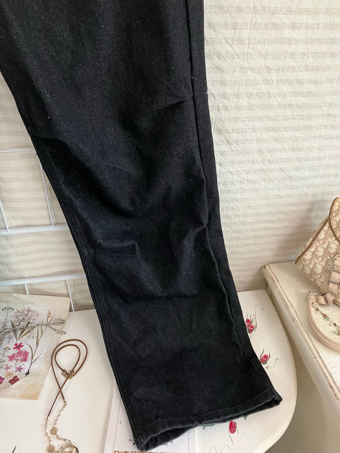 빈티지 징 블랙 데님 878 y2k 스트릿 모리 갸루 일본빈티지 펑키 상품이미지4