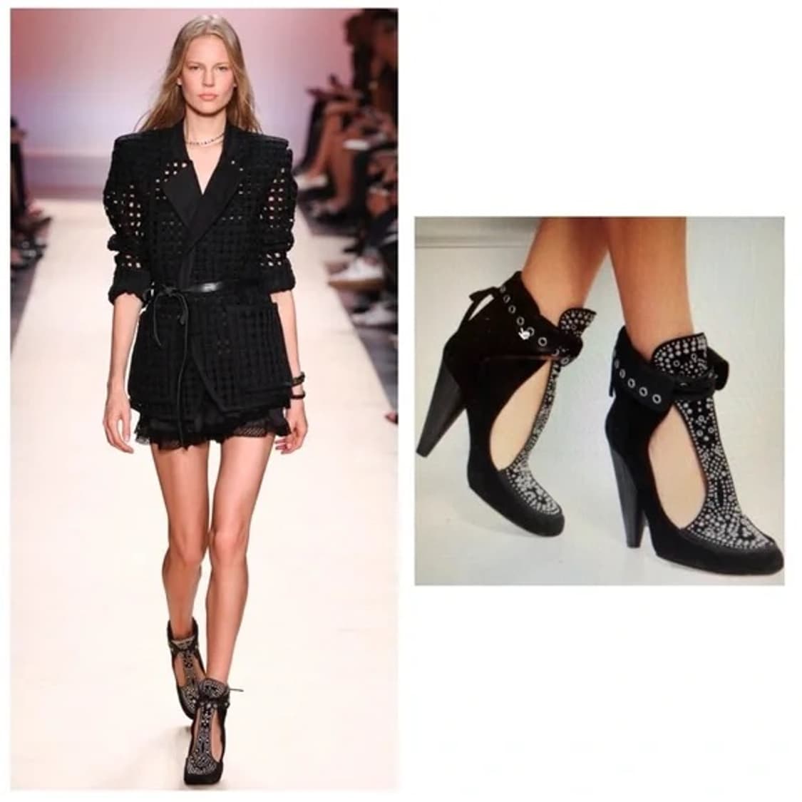 이자벨마랑 스터드 스웨이드 힐 상품이미지3