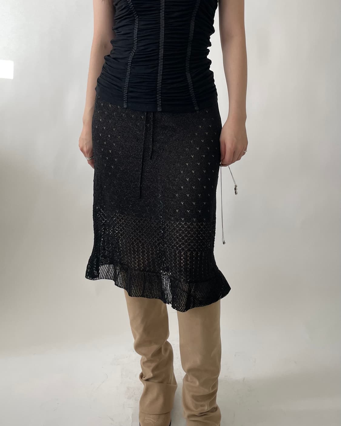 VINTAGE punching knit skirt 상품이미지7