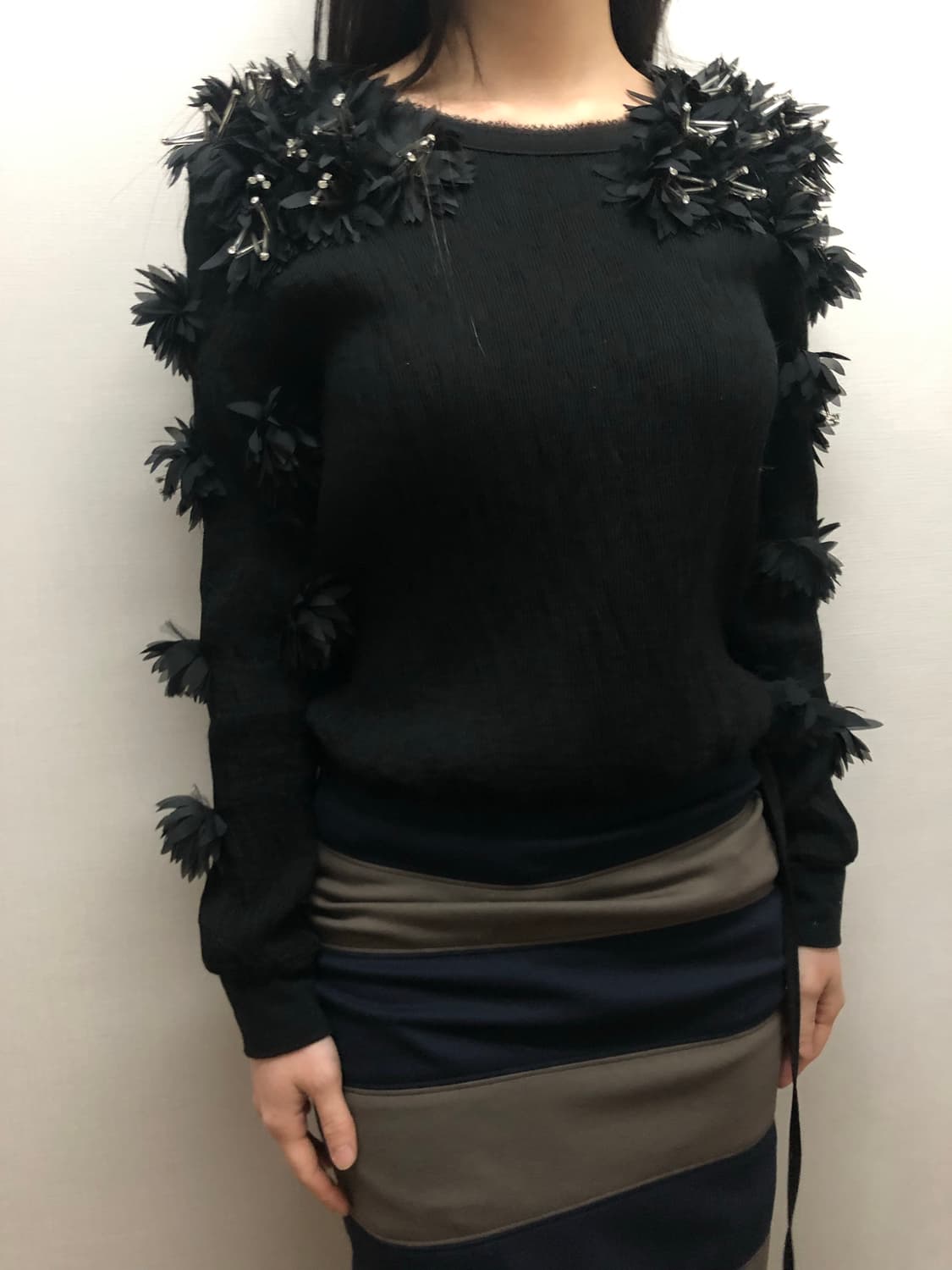 빈티지 블랙 펑크 디테일 탑 상품이미지5