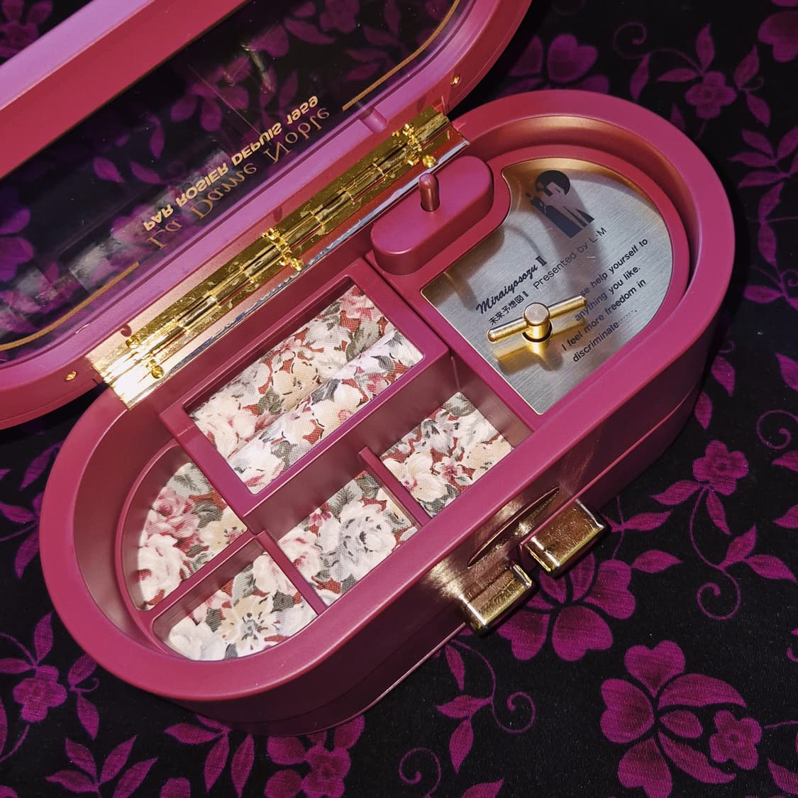 90s 로지에 플로랄 오르골 주얼리 서랍 상품이미지10