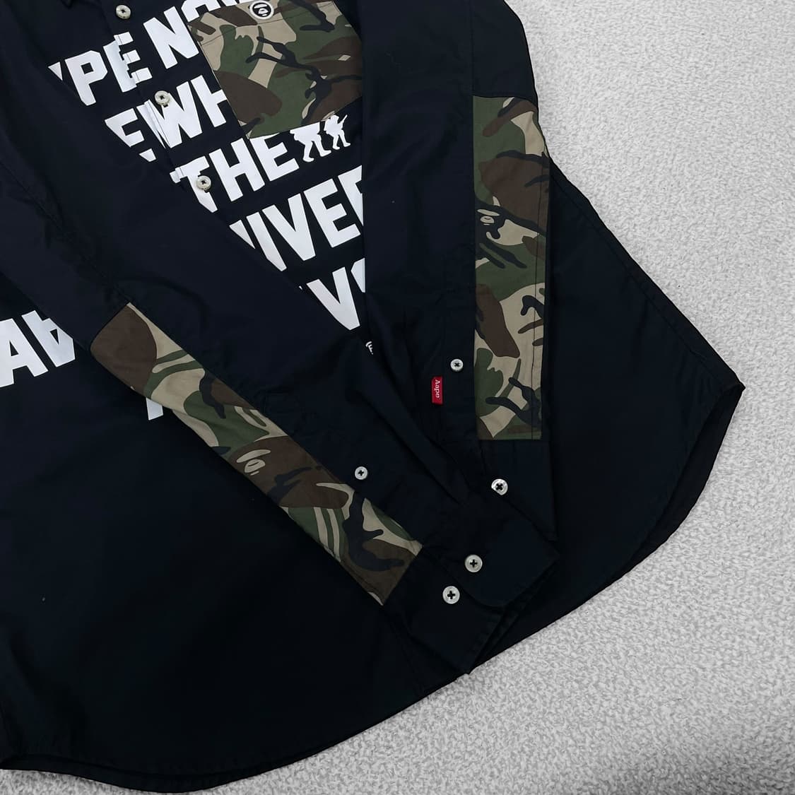 에이프 Aape 카모 포켓 셔츠 블랙 상품이미지3