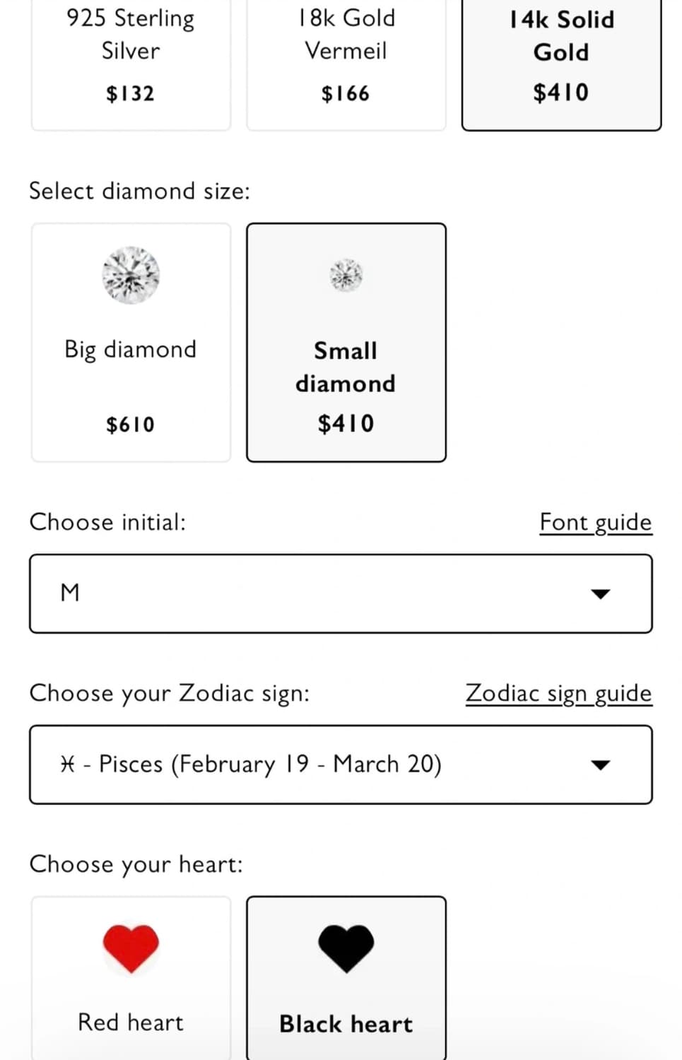 oak and luna 14k 이니셜 목걸이 상품이미지4