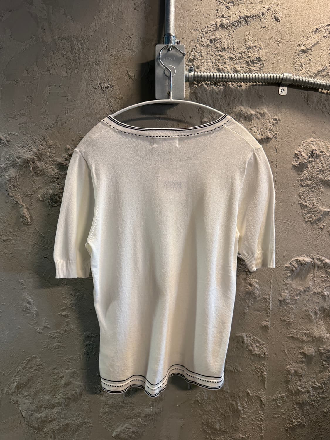 Courrèges 꾸레쥬 로고 반팔 니트 38 상품이미지2