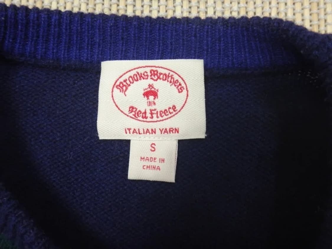 (M/95) 브룩스브라더스 남성 모직 라운드 니트 상품이미지6