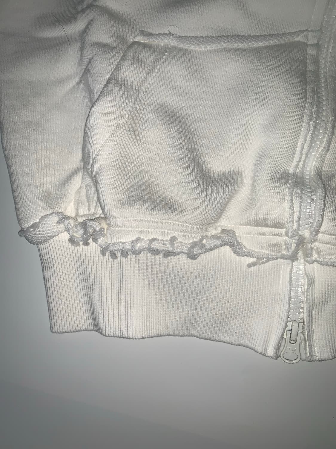 SNJ CUT-OFF CROP ZIP UP (WHITE) 상품이미지10