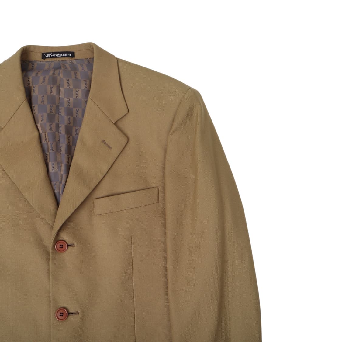 입생로랑 뿌르 옴므 베이지 울 3B 블레이저 자켓 상품이미지3