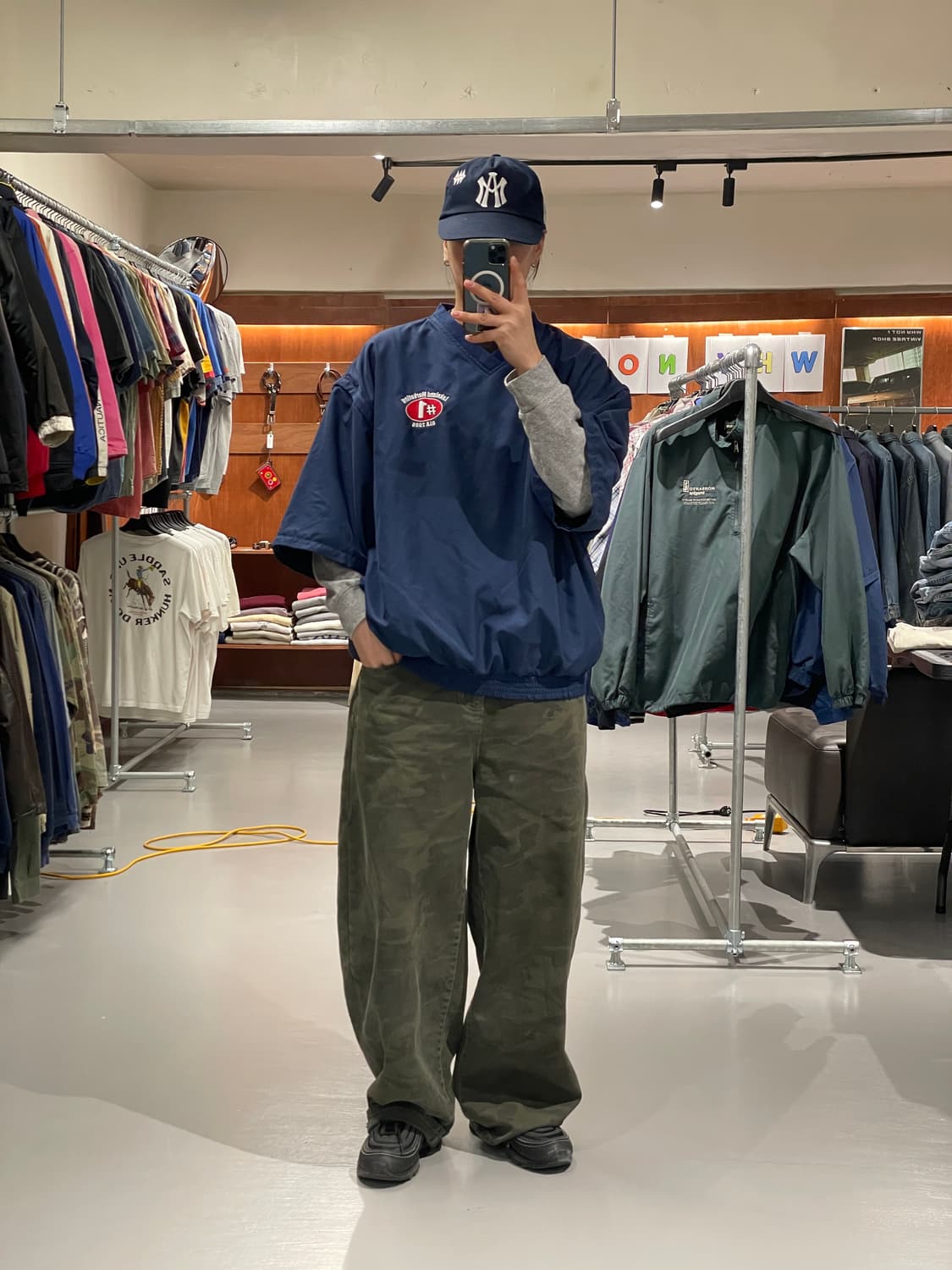 빈티지 반팔 바람막이 웜업 상품이미지2