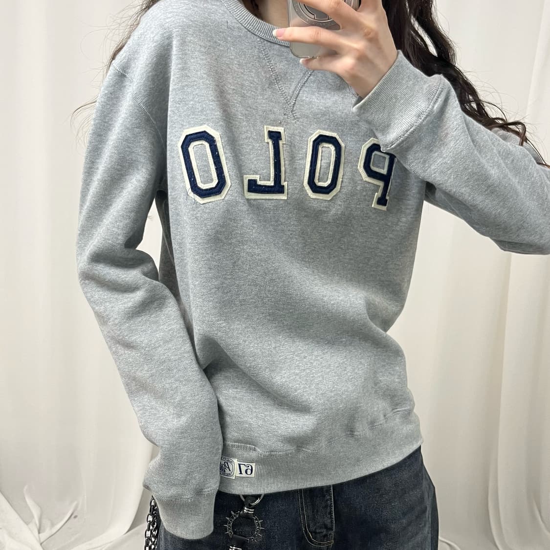 Polo gray sweatshirt 상품이미지3