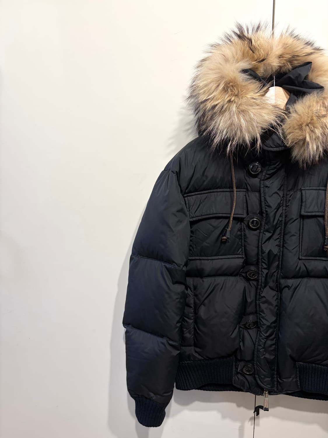 디스퀘어드 라쿤 퍼 다운 패딩 자켓 상품이미지3