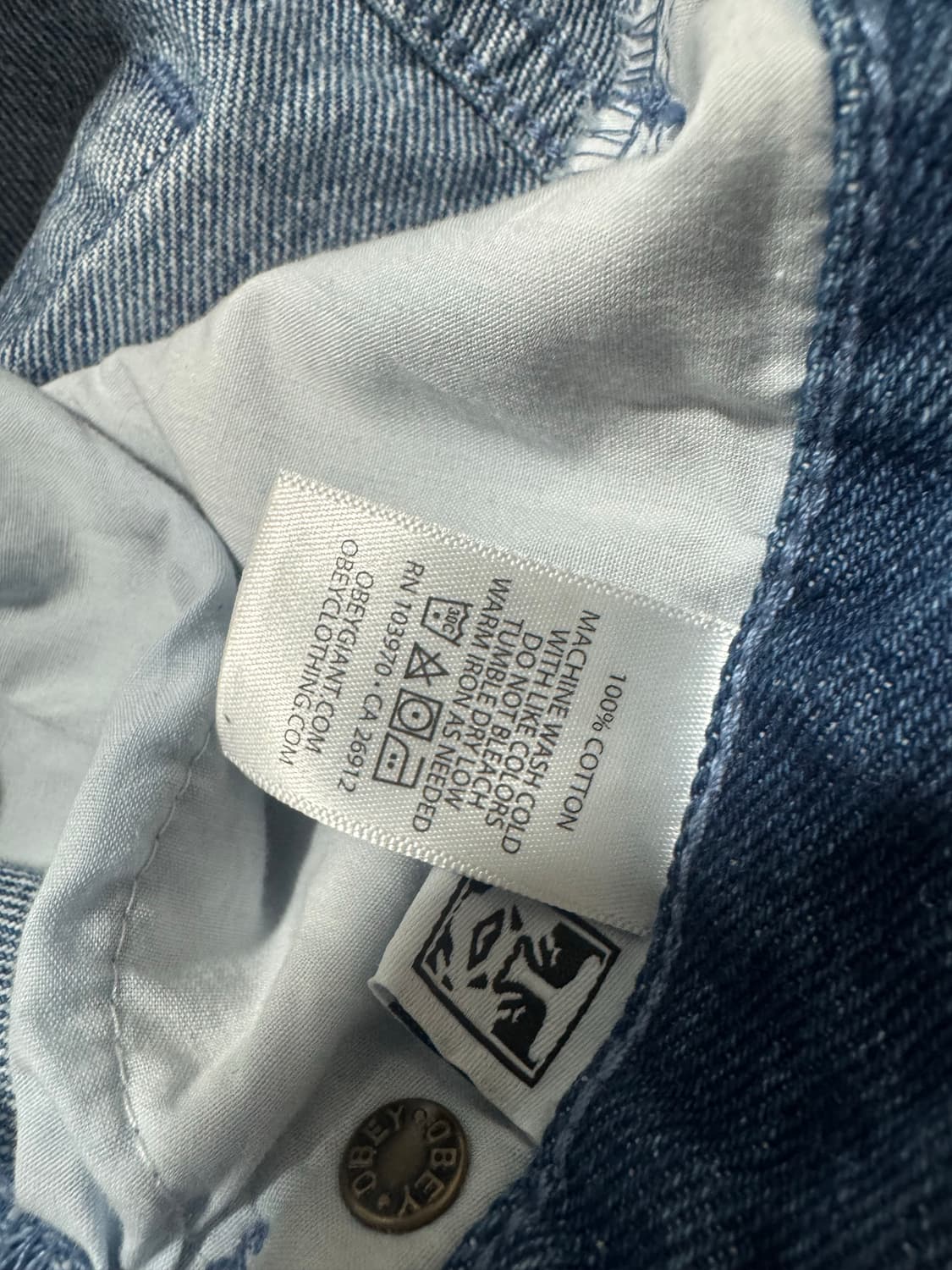 [28] 오베이 obey 빅 위그 배기 데님 라이트 인디고 상품이미지2