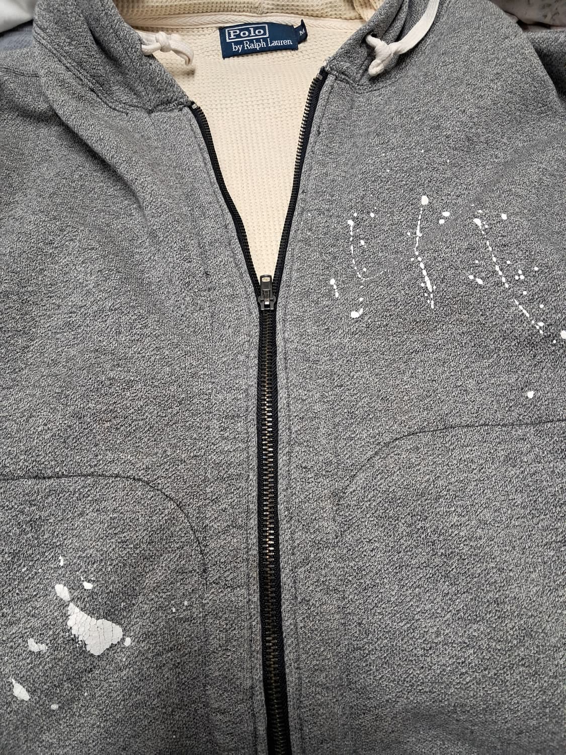 폴로랄프로렌  와플 페인팅후드집업 상품이미지2