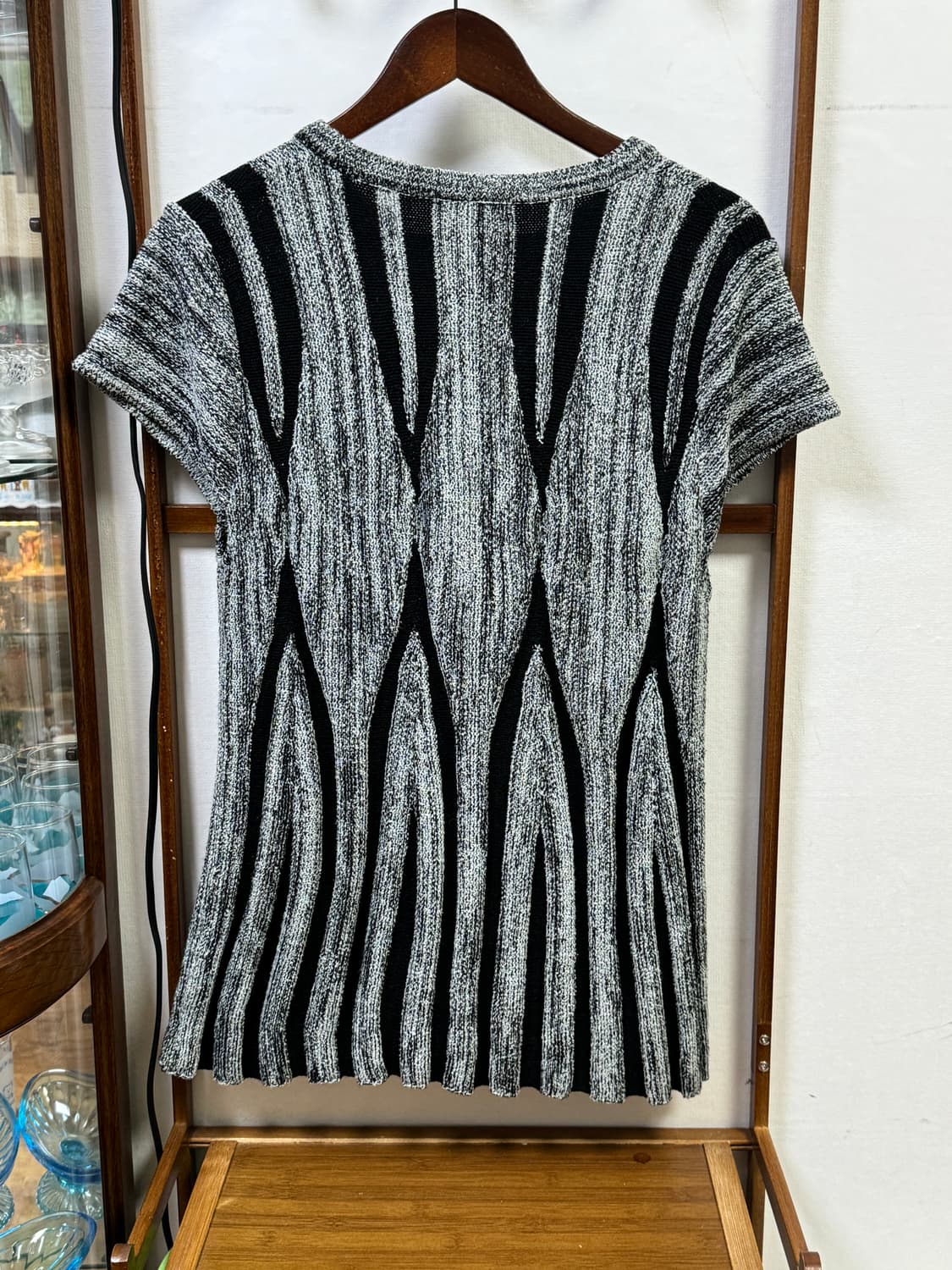 빈티지 레이어드 반팔 니트 원피스 상품이미지2