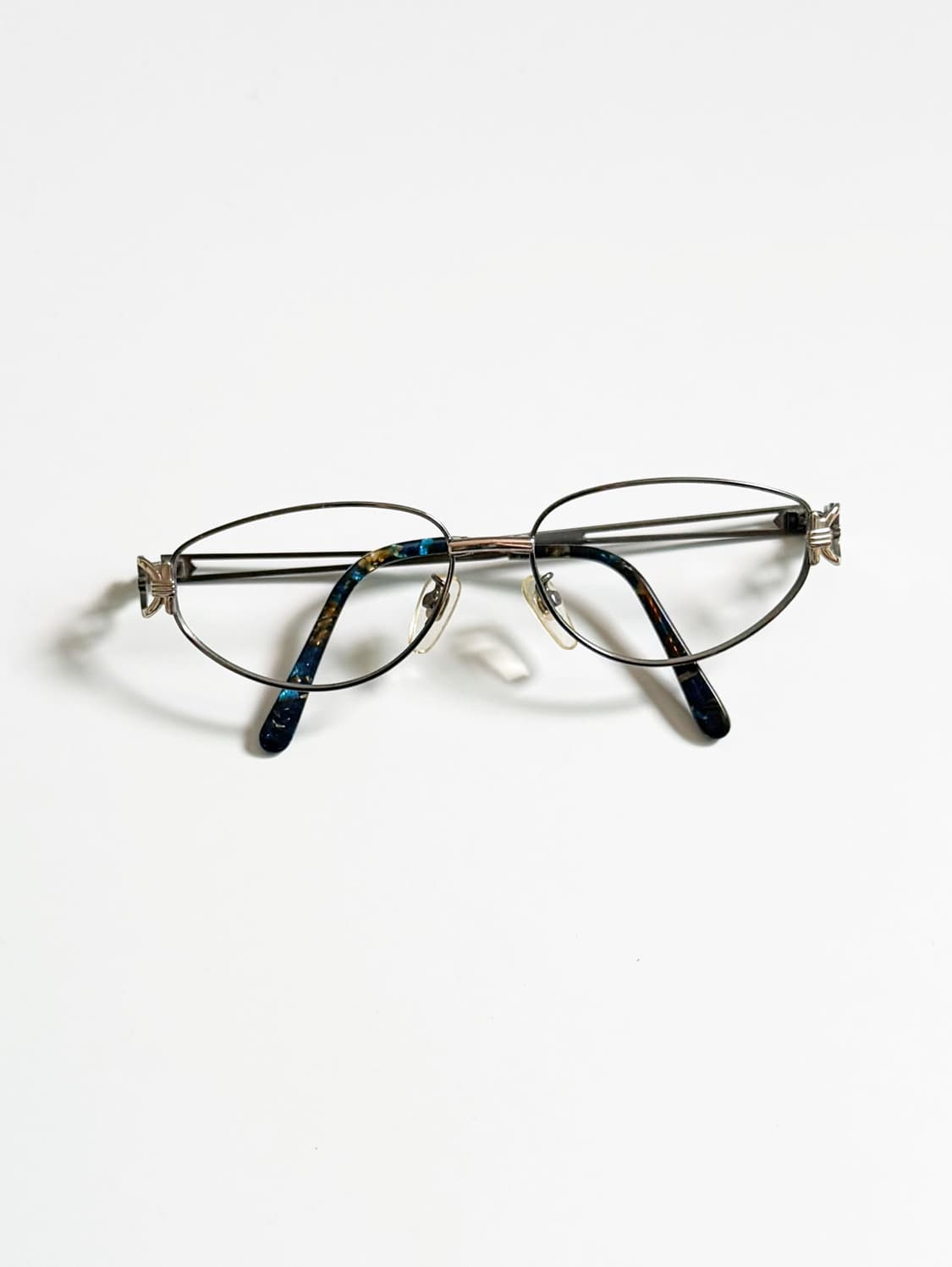 90s 유로피안 슬림 오벌 메탈 프레임 빈티지 안경 상품이미지2