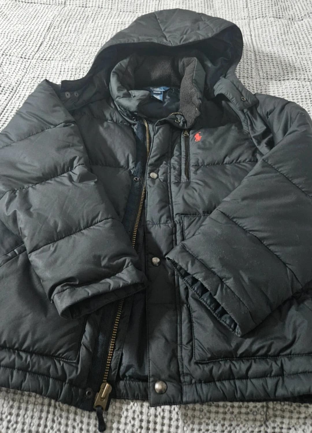 정품 폴로랄프로렌 블랙/레드포니 패딩 M사이즈 상품이미지1