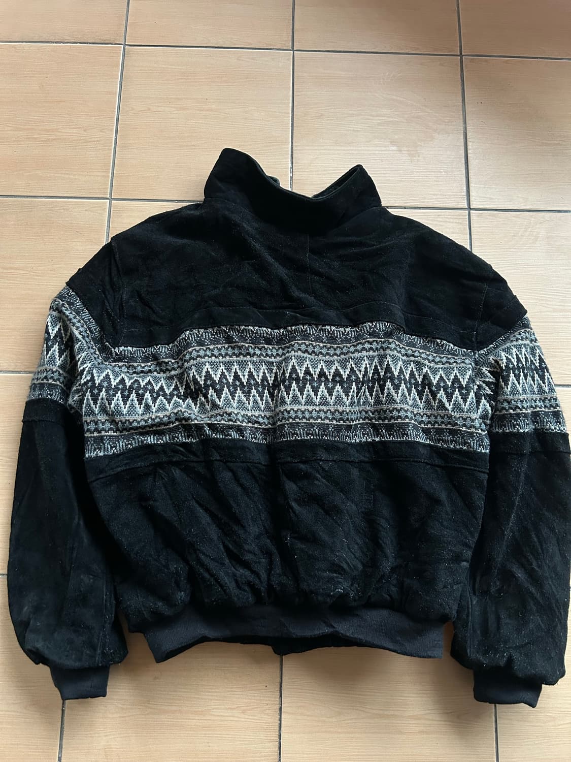 빈티지 소가죽 스웨이드 블루종자켓 상품이미지5