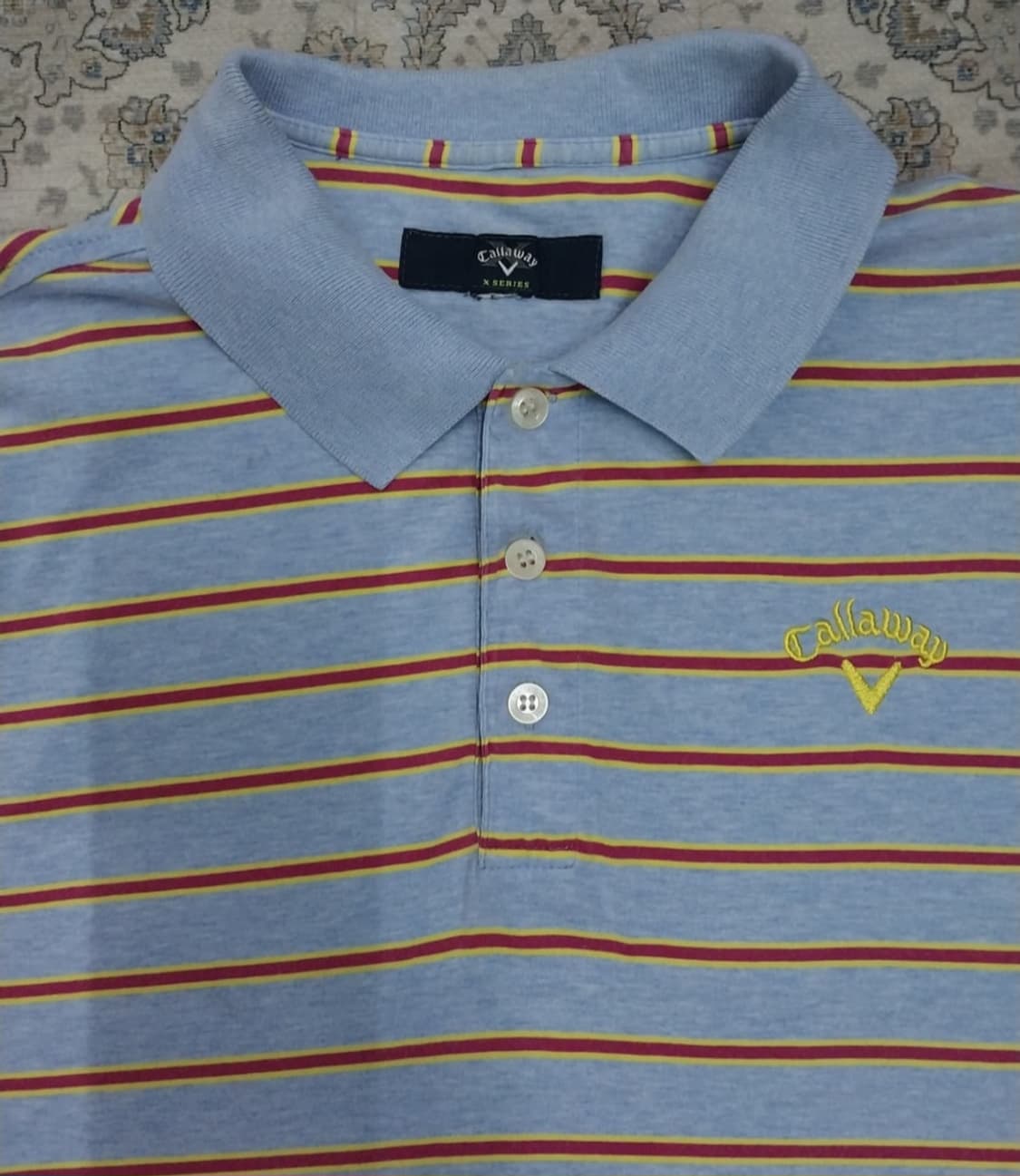 캘러웨이 골프 스트라이프 반팔 카라티셔츠 (100-105) 상품이미지2