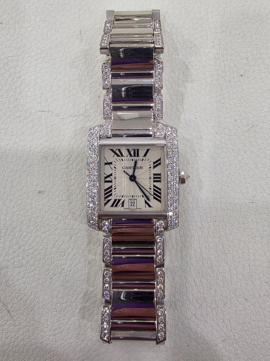 까르띠에 탱크 금통 다이아 시계 정품 상품이미지3