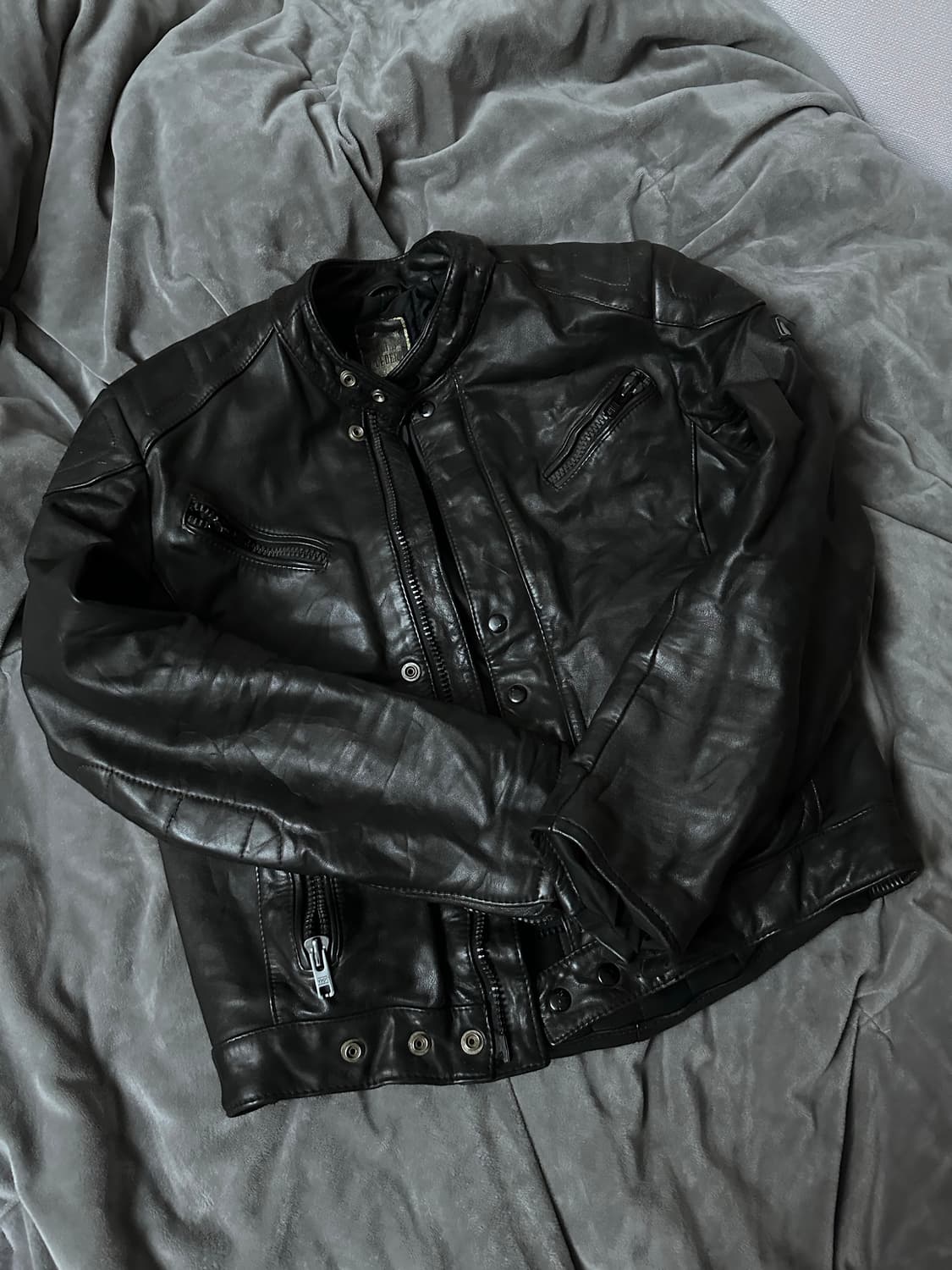 90’s 유럽 빈티지 모터 사이클 자켓 상품이미지1