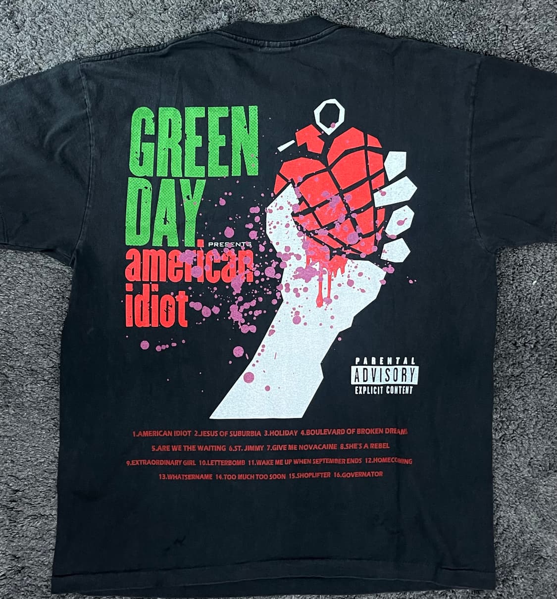 (rep) 빈티지 그린데이 밴드 페이딩 티셔츠 상품이미지2