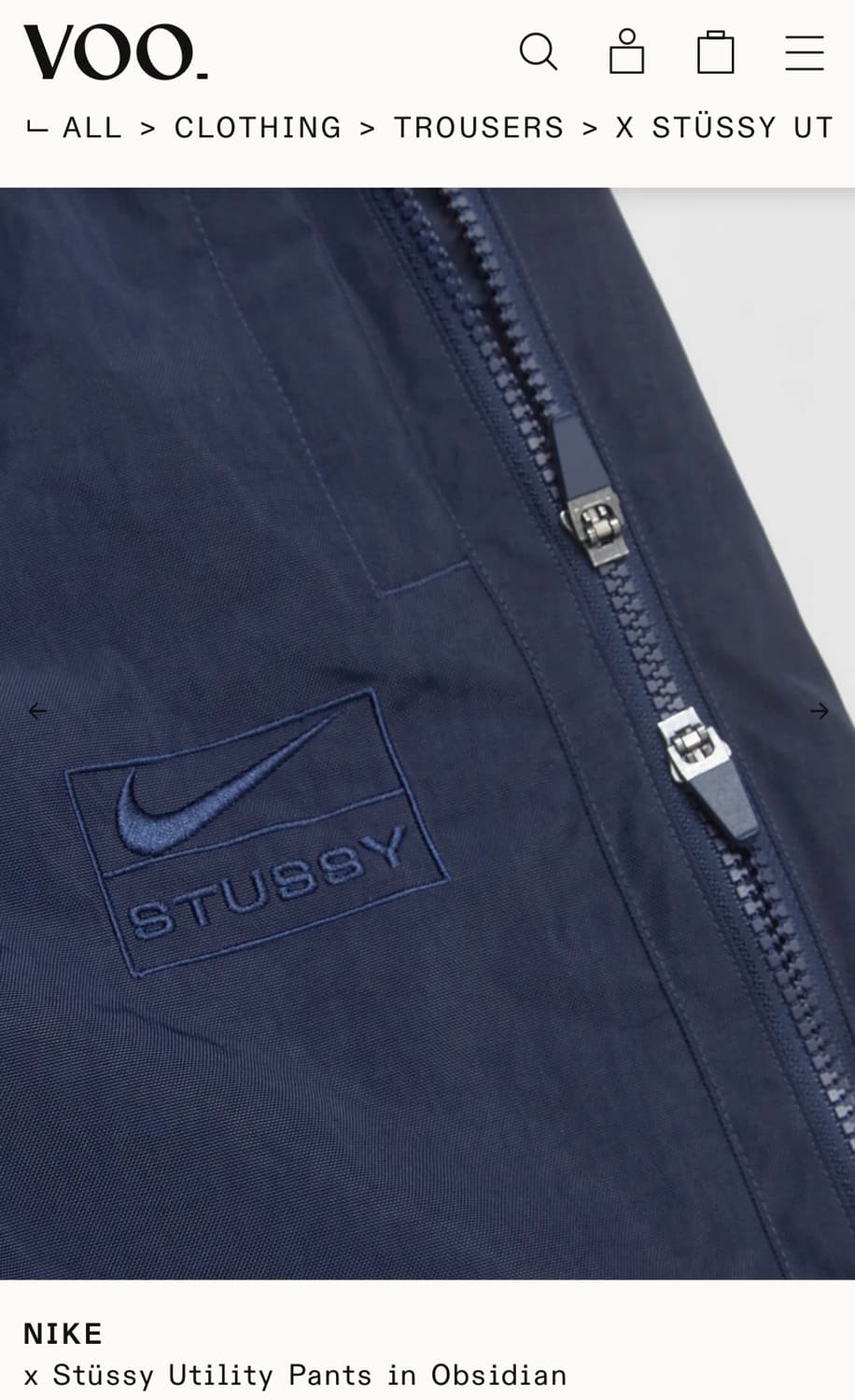 Nike x Stüssy Utility Pants in Obsidian 상품이미지2