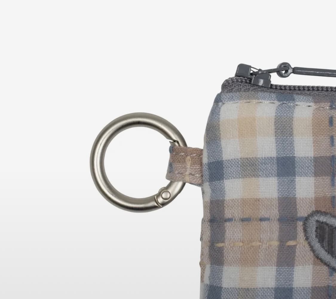 더콜디스트모먼트 스타 피쉬 패치 체크 파우치 카드 지갑 상품이미지3