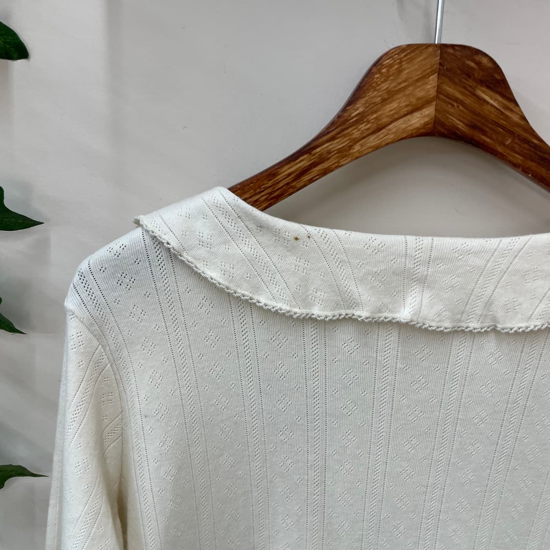 히메갸루 여리 아이보리 플라워 자수 프릴 가디건 상품이미지8