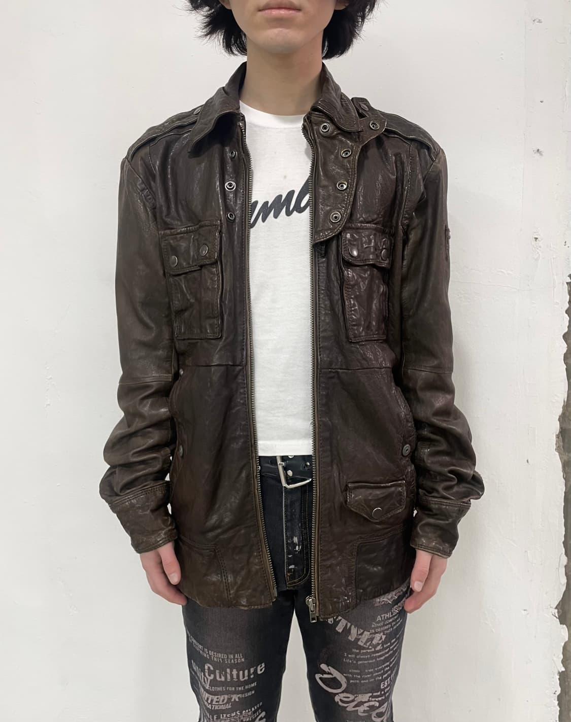 디젤 디어헌터 쉽스킨 레더 자켓 상품이미지3