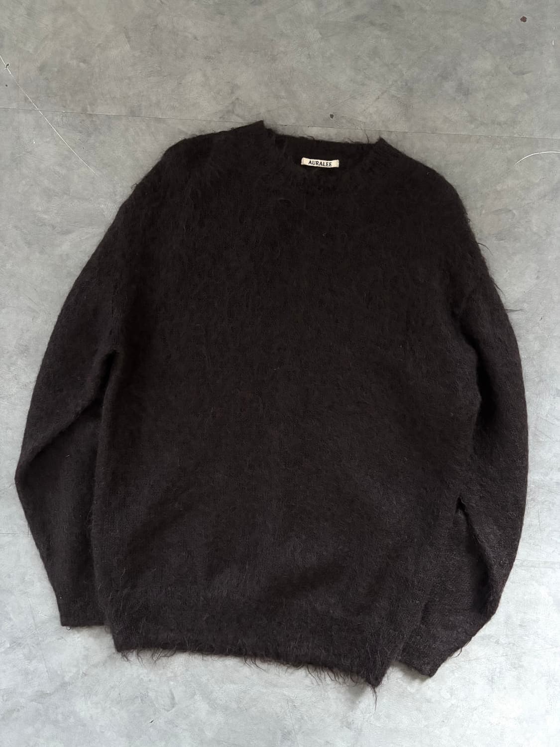 AURALEE 오라리 브라운컬러 모헤어 니트  상품이미지4
