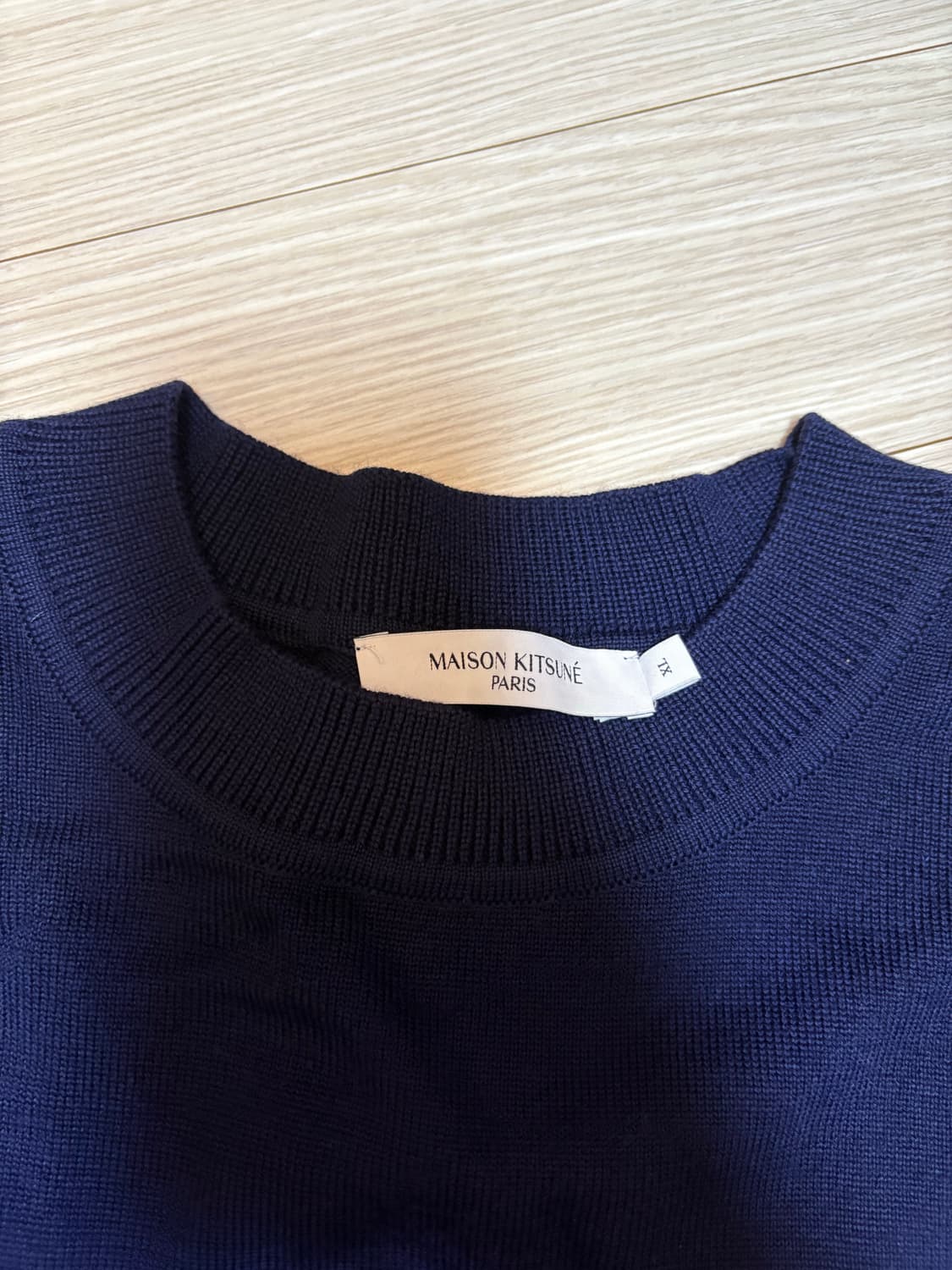 메종키츠네 블루 니트 XL 상품이미지2