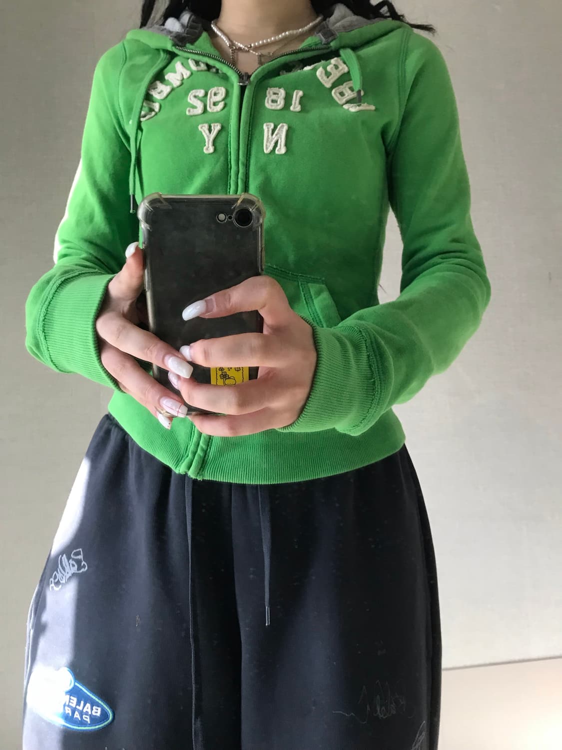 아베크롬비 라이트그린 슬림핏 후드집업 상품이미지4