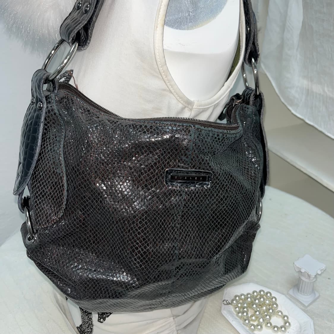 빈티지 파에톤 글로시 숄더백 상품이미지2