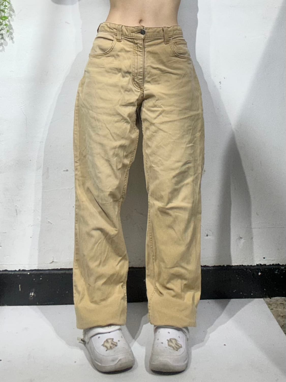 칼하트 베이지 된장 컨버스 와이드 워크 데님 팬츠 32 상품이미지2