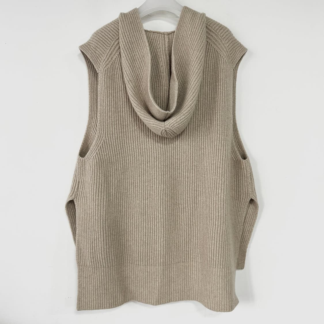 타임 캐시미어100 후드 니트 베스트 상품이미지4