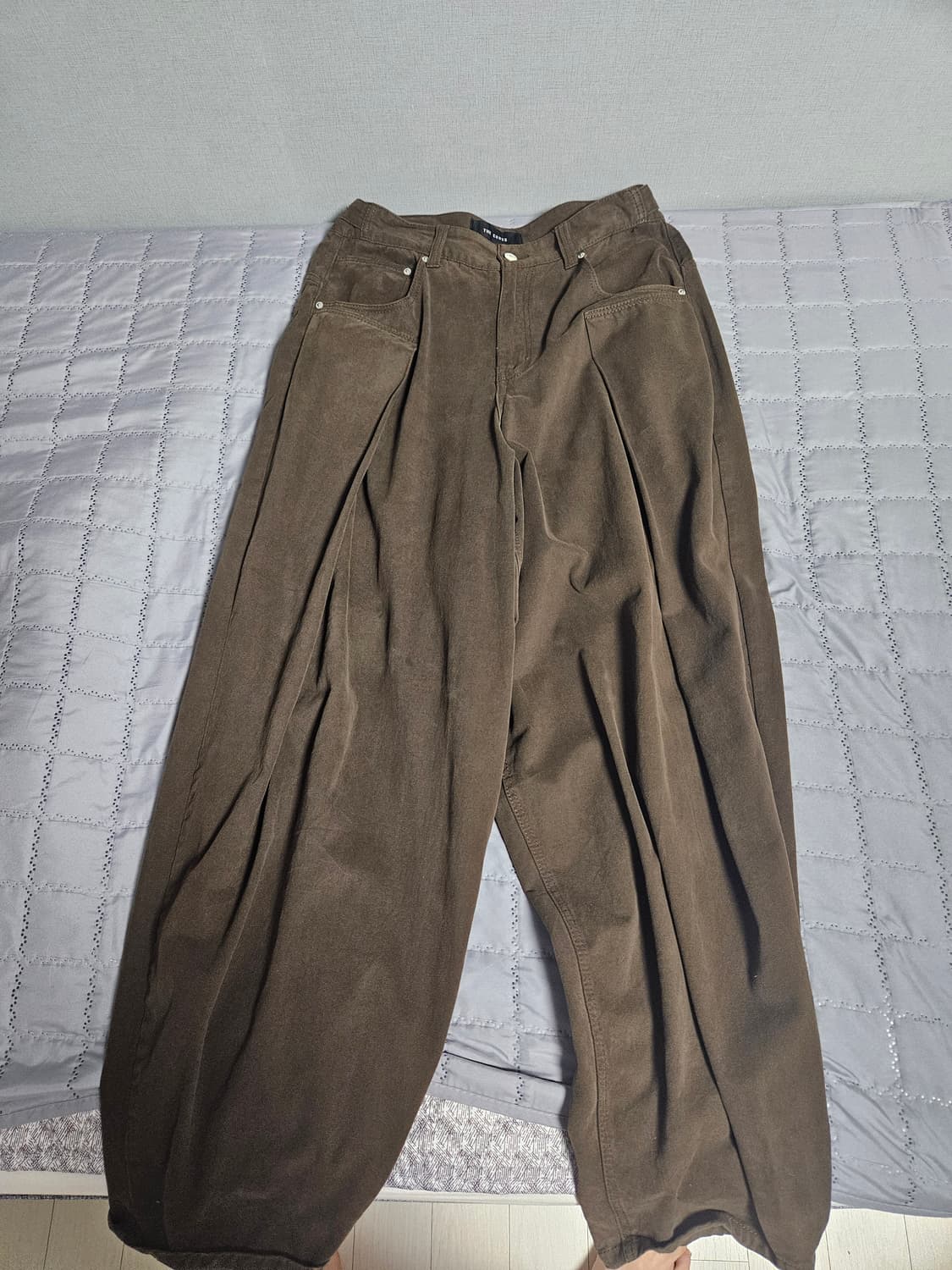 코튼 브라운 벌룬 팬츠 상품이미지1