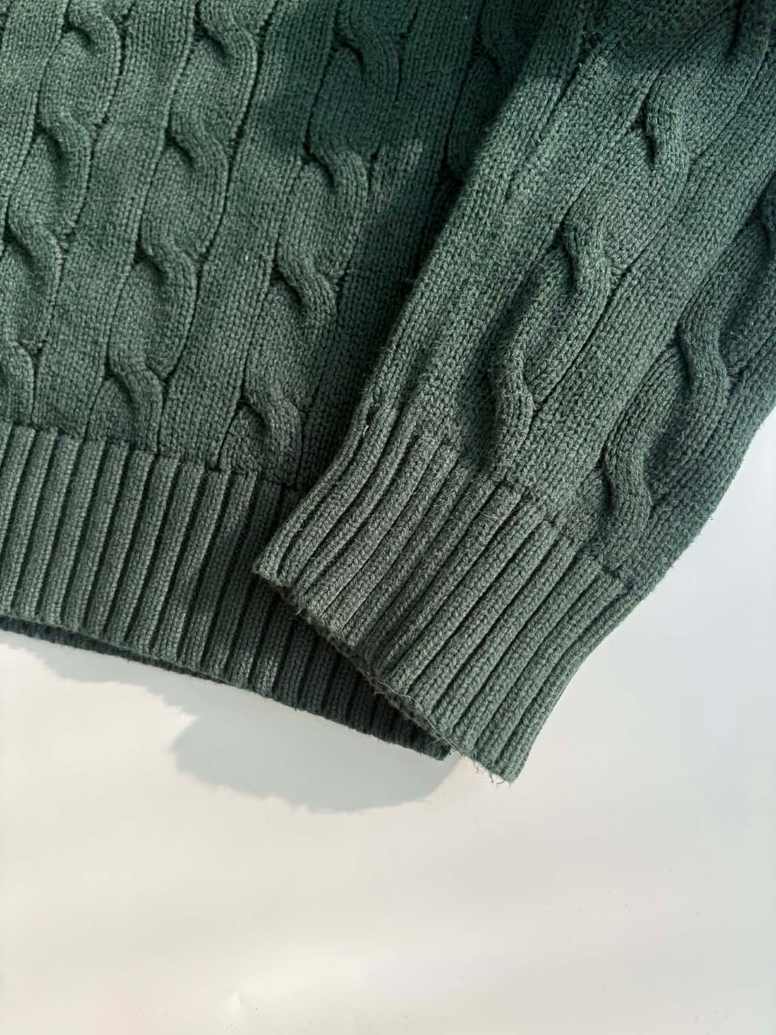 [L] 폴로랄프로렌 초록 케이블 니트 스웨터 상품이미지5