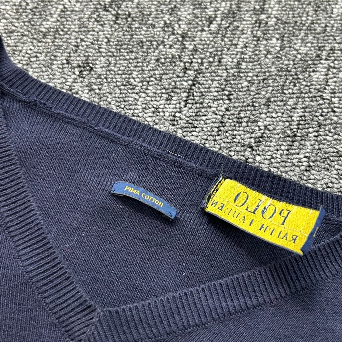 폴로 랄프로렌 피마 코튼 네이비 브이넥 니트  상품이미지8