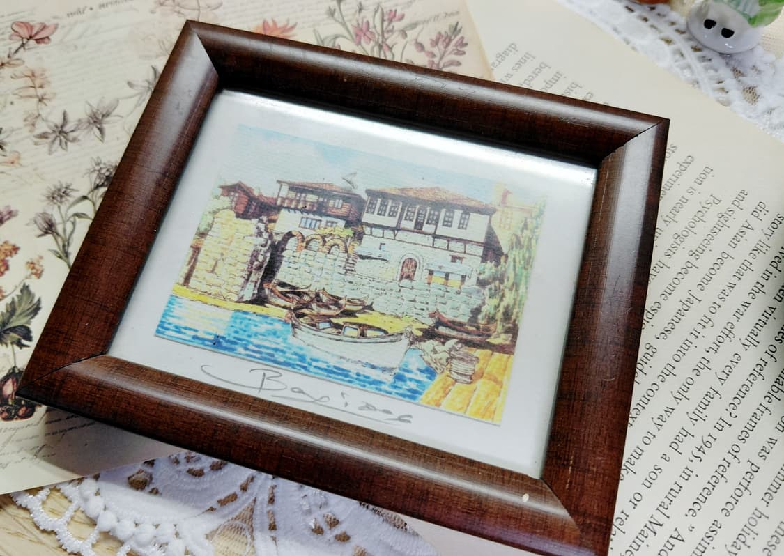 Vintage)빈티지 항구그림 액자 상품이미지2