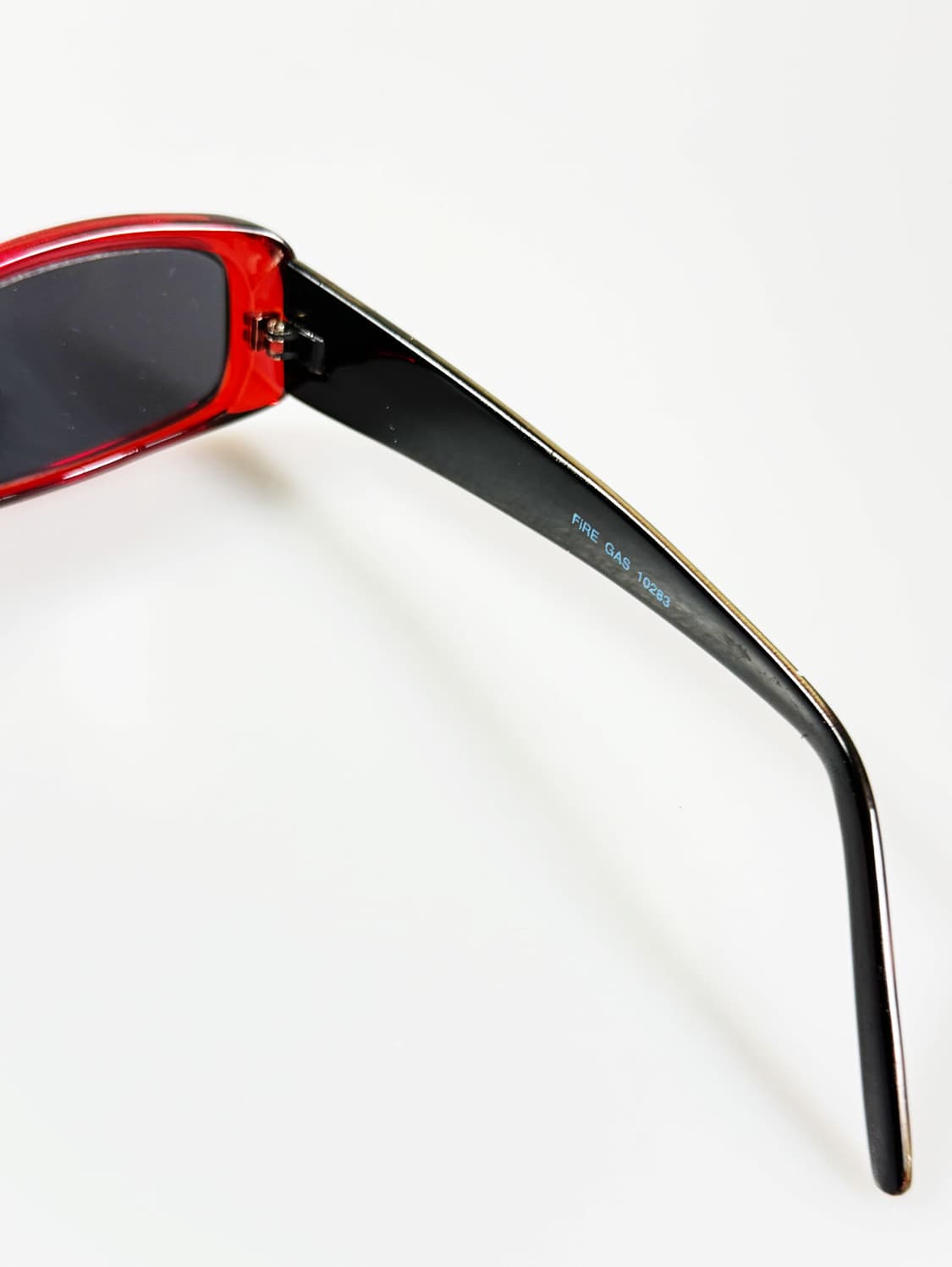 90s FIRE GAS 레드 볼드 스퀘어 빈티지 선글라스 상품이미지6