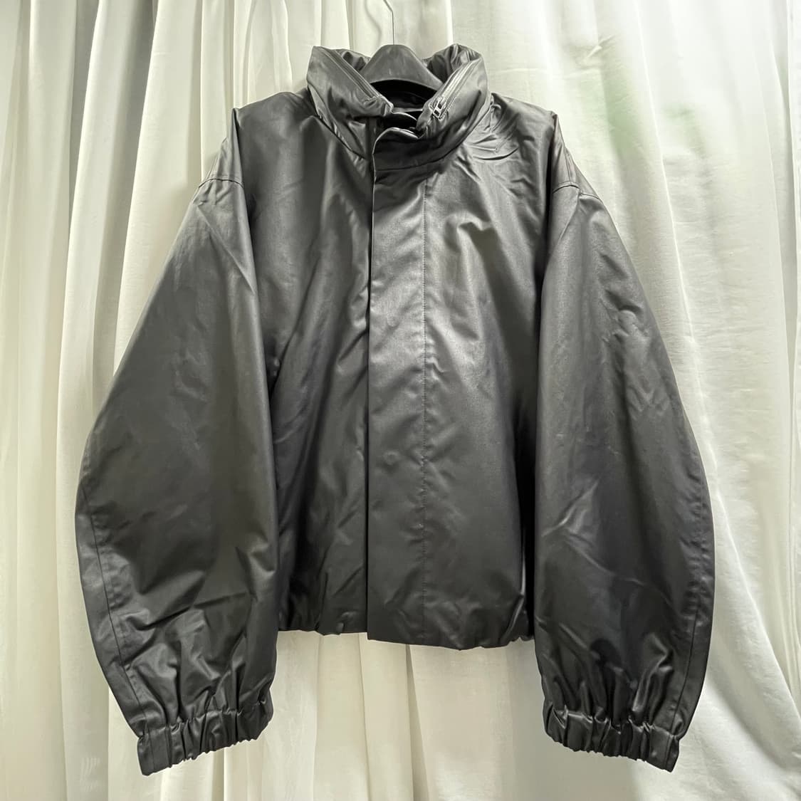 유니클로U/ 코팅 쇼트 블루종 블랙/ 3XL 상품이미지6