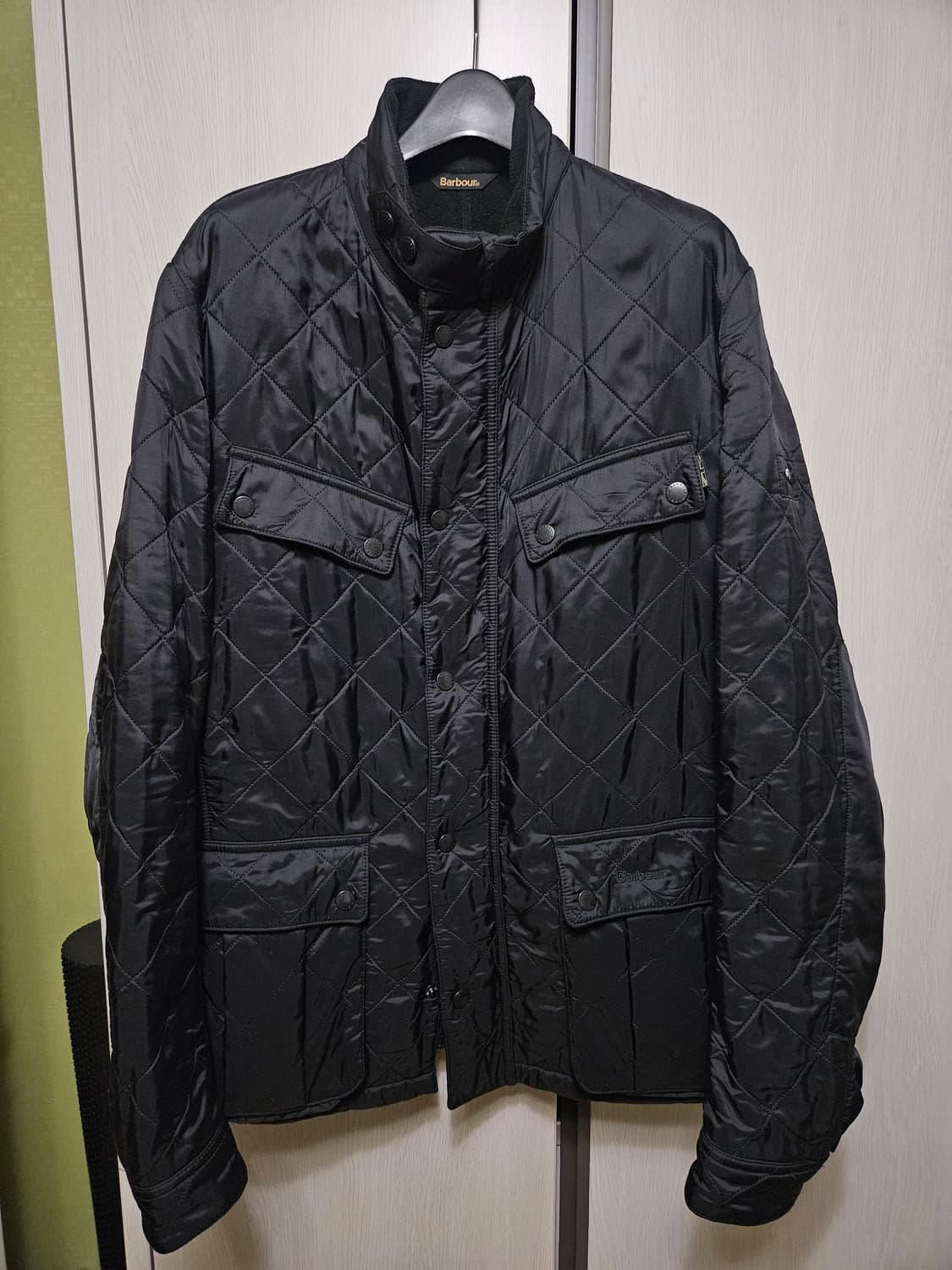 바버 아리엘 블랙 기모 퀼팅자켓 상품이미지1