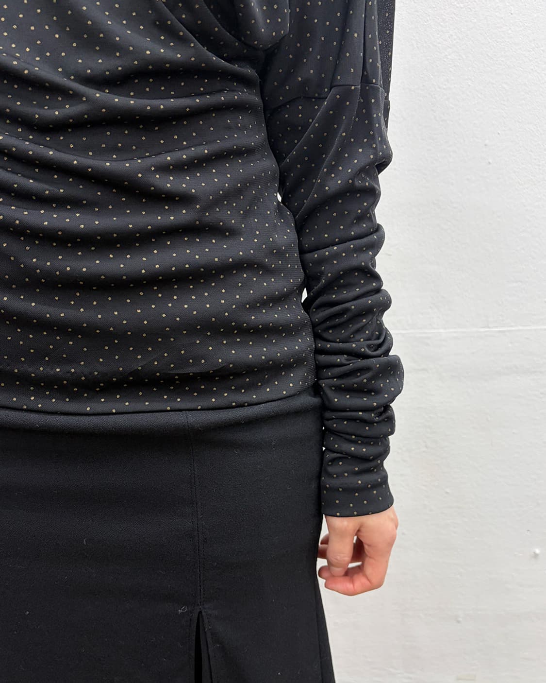 노마 카말리 수퍼 롱 슬리브 도트 블라우스 상품이미지8