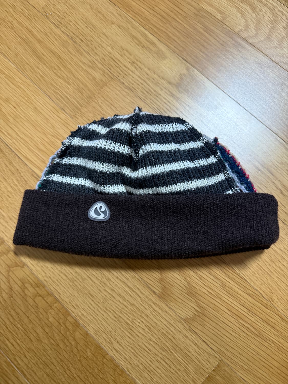 코이세이오 패치워크 비니 브라운 상품이미지1