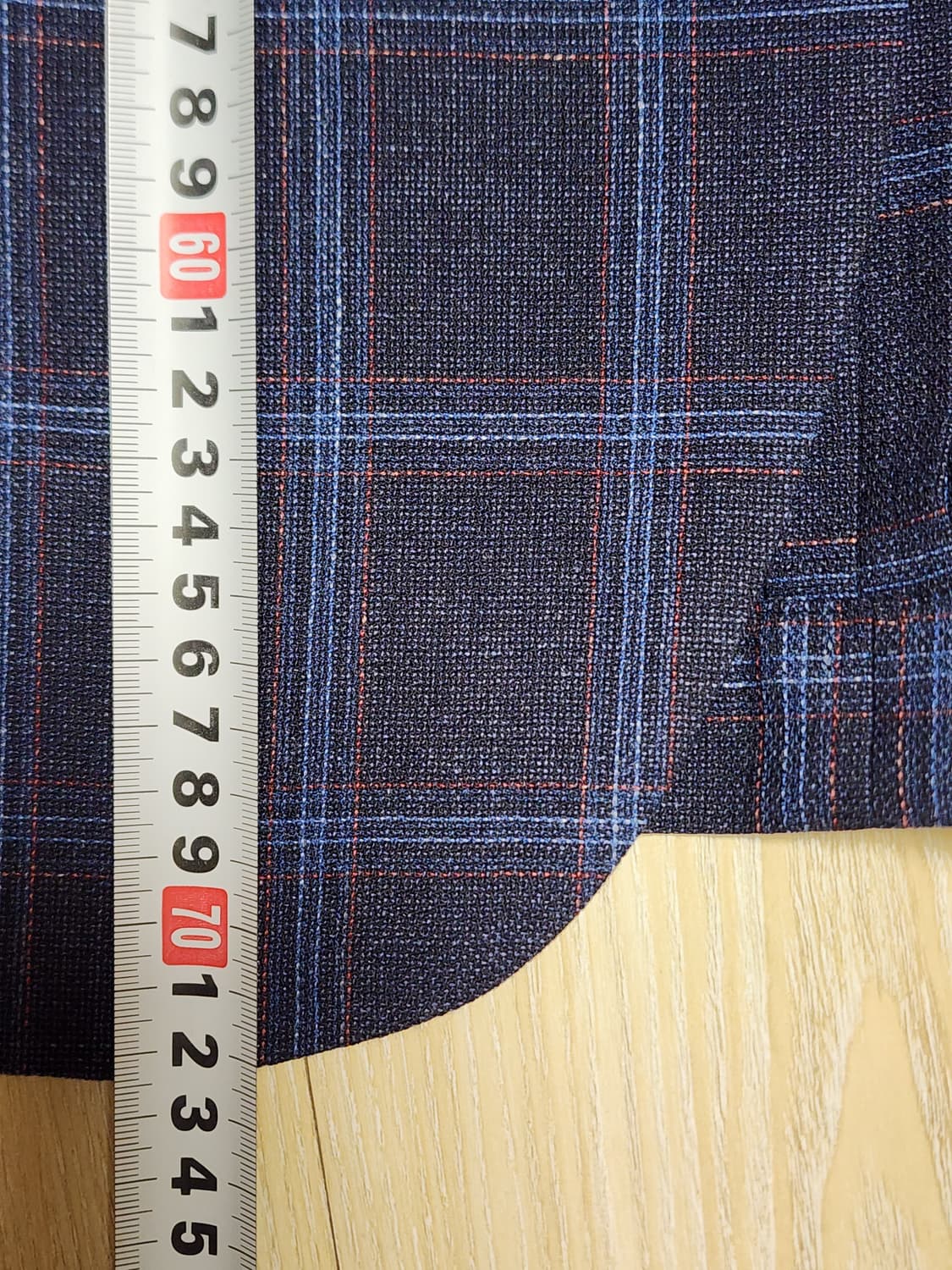 [BON] 이태리 까노니코 원단 네이비 체크 정장 (95사이즈) 상품이미지6