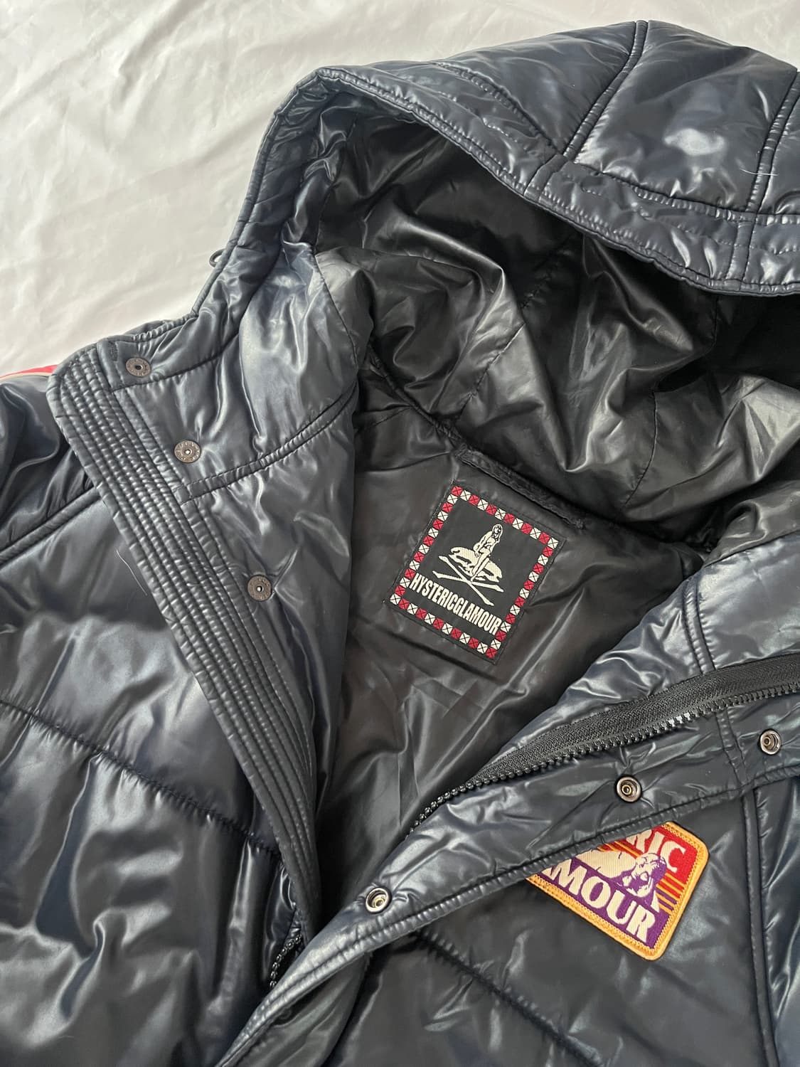 히스테릭 글래머 아카이브 히스걸 로고 패치 후드 패딩 다운 점퍼 상품이미지5