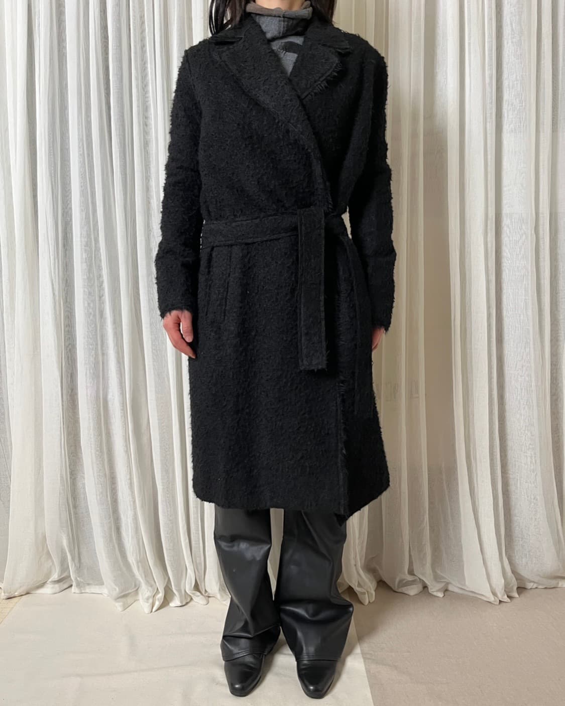 헬무트랭 알파카 쉐기 울 로브코트 helmut lang  상품이미지9